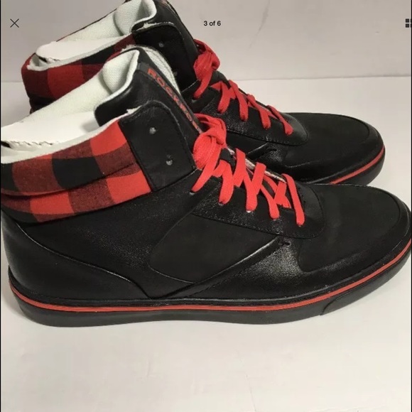 Rockport Other - Rockport “Mandela” Black with Red Trim Boots